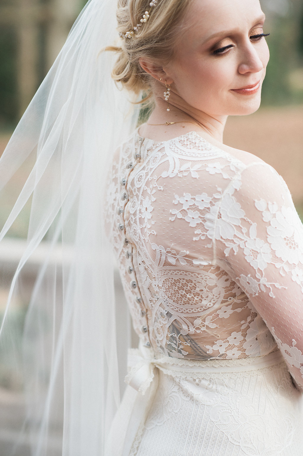 Beautiful bride Caroline wore a wedding dress by Claire Pettibone ...